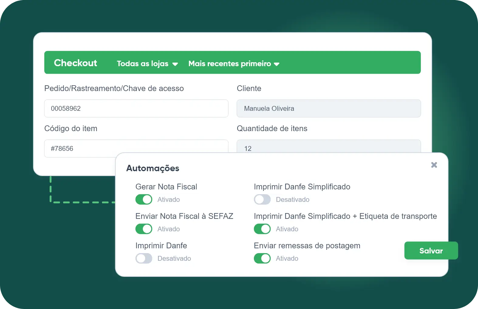 Gestão de pedidos prontos para separação